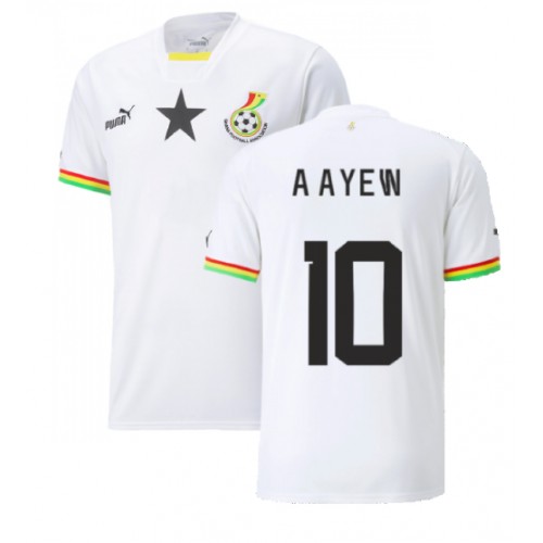 Ghana Andre Ayew #10 Koszulka Podstawowych MŚ 2022 Krótki Rękaw